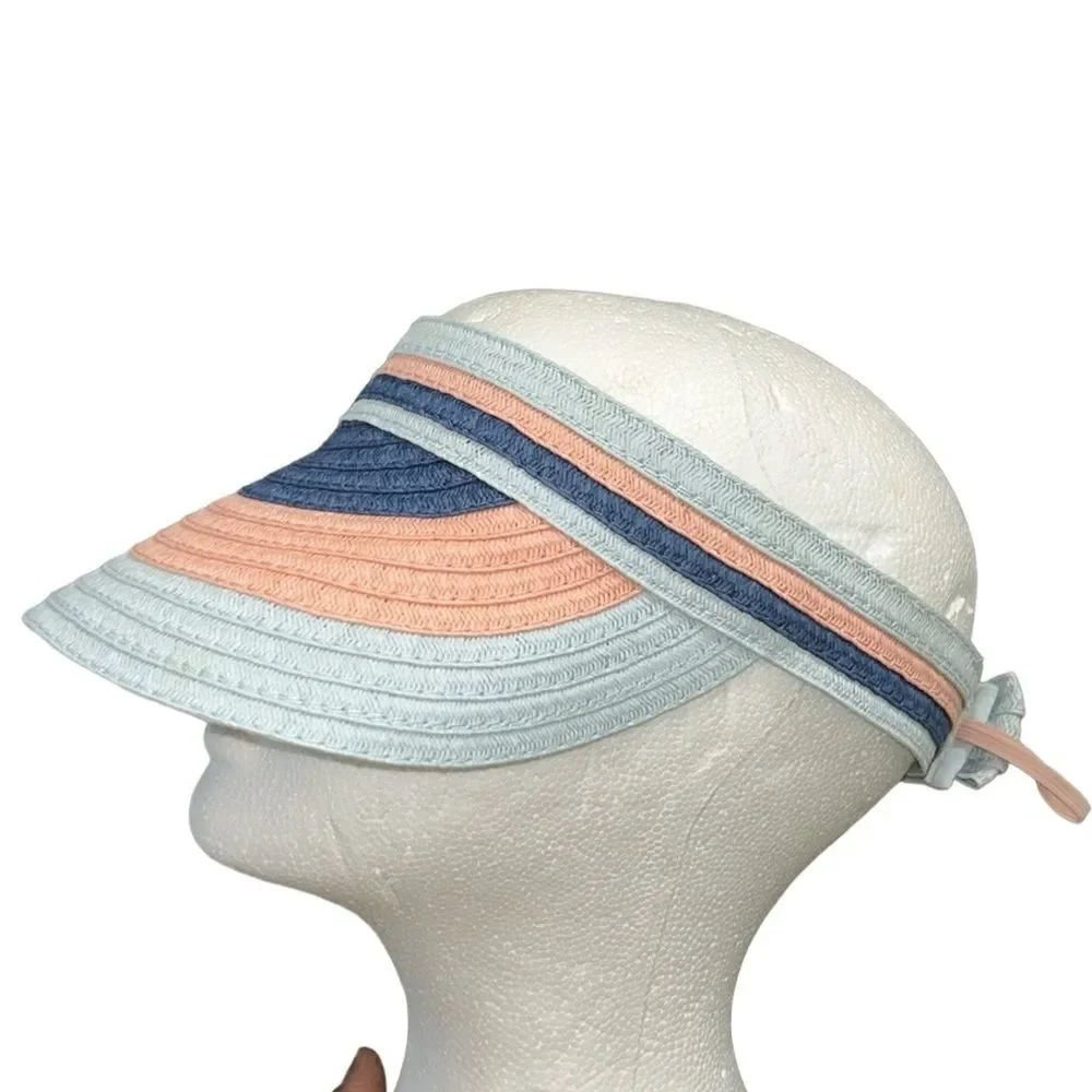 Gymboree Blue Stripe Visor Girls Hat(Size XS/S)